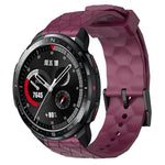 Cinturino per orologio in silicone tinta unita con motivo a calcio da 22 mm, For Honor Watch GS 3, For Honor Watch GS Pro