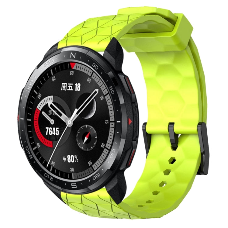 Cinturino per orologio in silicone tinta unita con motivo a calcio da 22 mm, For Honor Watch GS 3, For Honor Watch GS Pro