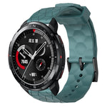 Cinturino per orologio in silicone tinta unita con motivo a calcio da 22 mm, For Honor Watch GS 3, For Honor Watch GS Pro