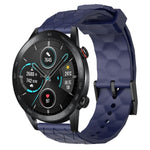 Cinturino per orologio in silicone tinta unita con motivo a calcio da 22 mm, For Honor Magic Watch 2 46mm, For Honor Watch Dream