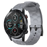 Cinturino per orologio in silicone tinta unita con motivo a calcio da 22 mm, For Honor Magic Watch 2 46mm, For Honor Watch Dream