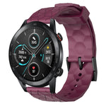 Cinturino per orologio in silicone tinta unita con motivo a calcio da 22 mm, For Honor Magic Watch 2 46mm, For Honor Watch Dream