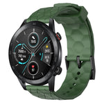 Cinturino per orologio in silicone tinta unita con motivo a calcio da 22 mm, For Honor Magic Watch 2 46mm, For Honor Watch Dream