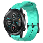 Cinturino per orologio in silicone tinta unita con motivo a calcio da 22 mm, For Honor Magic Watch 2 46mm, For Honor Watch Dream