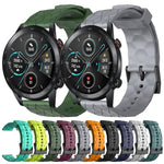 Cinturino per orologio in silicone tinta unita con motivo a calcio da 22 mm, For Honor Magic Watch 2 46mm, For Honor Watch Dream