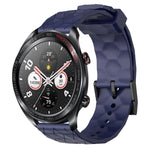 Cinturino per orologio in silicone tinta unita con motivo a calcio da 22 mm, For Honor Magic Watch 2 46mm, For Honor Watch Dream