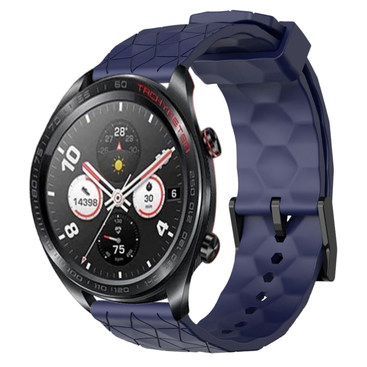 Cinturino per orologio in silicone tinta unita con motivo a calcio da 22 mm, For Honor Magic Watch 2 46mm, For Honor Watch Dream