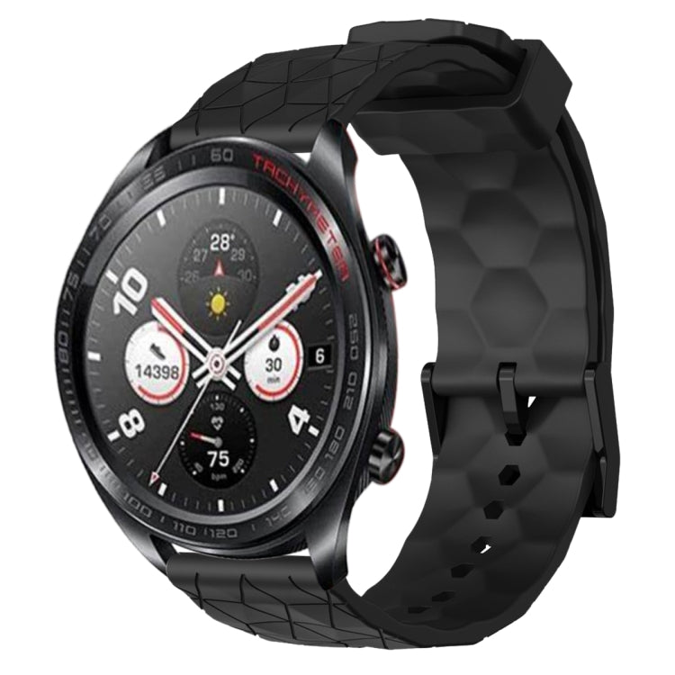 Cinturino per orologio in silicone tinta unita con motivo a calcio da 22 mm, For Honor Magic Watch 2 46mm, For Honor Watch Dream