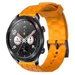 Cinturino per orologio in silicone tinta unita con motivo a calcio da 22 mm, For Honor Magic Watch 2 46mm, For Honor Watch Dream