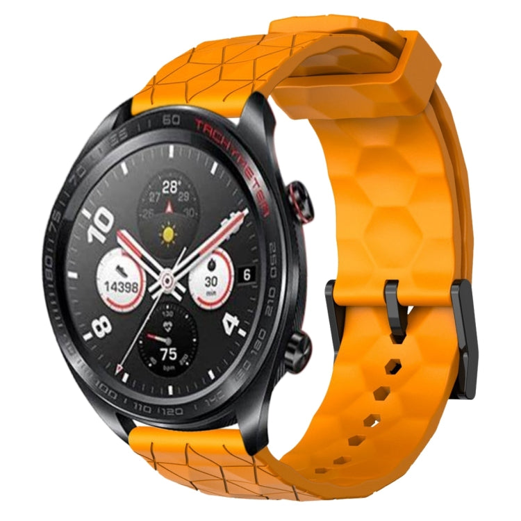 Cinturino per orologio in silicone tinta unita con motivo a calcio da 22 mm, For Honor Magic Watch 2 46mm, For Honor Watch Dream