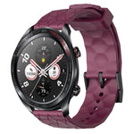 Cinturino per orologio in silicone tinta unita con motivo a calcio da 22 mm, For Honor Magic Watch 2 46mm, For Honor Watch Dream