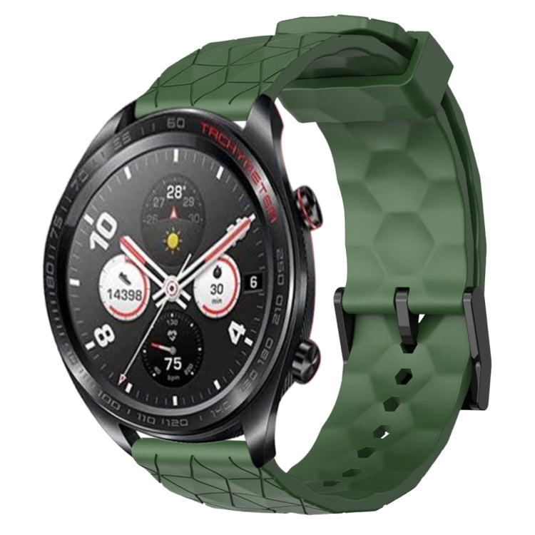 Cinturino per orologio in silicone tinta unita con motivo a calcio da 22 mm, For Honor Magic Watch 2 46mm, For Honor Watch Dream