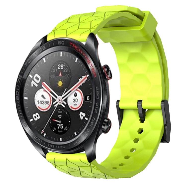 Cinturino per orologio in silicone tinta unita con motivo a calcio da 22 mm, For Honor Magic Watch 2 46mm, For Honor Watch Dream