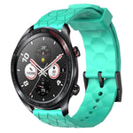 Cinturino per orologio in silicone tinta unita con motivo a calcio da 22 mm, For Honor Magic Watch 2 46mm, For Honor Watch Dream