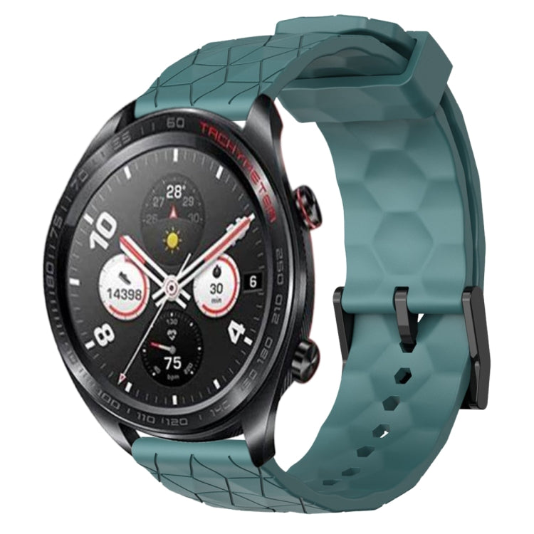 Cinturino per orologio in silicone tinta unita con motivo a calcio da 22 mm, For Honor Magic Watch 2 46mm, For Honor Watch Dream