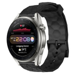 Cinturino per orologio in silicone tinta unita con motivo a calcio da 22 mm, For Huawei Watch 3 Pro New