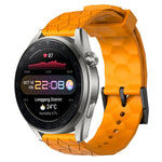 Cinturino per orologio in silicone tinta unita con motivo a calcio da 22 mm, For Huawei Watch 3 Pro New