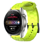 Cinturino per orologio in silicone tinta unita con motivo a calcio da 22 mm, For Huawei Watch 3 Pro New