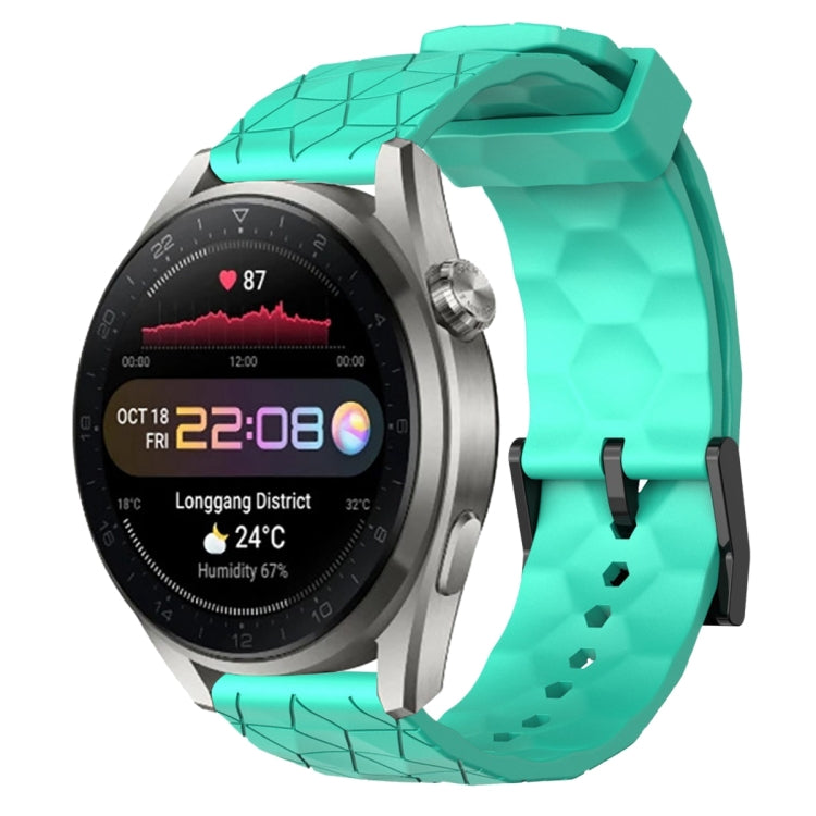 Cinturino per orologio in silicone tinta unita con motivo a calcio da 22 mm, For Huawei Watch 3 Pro New