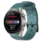 Cinturino per orologio in silicone tinta unita con motivo a calcio da 22 mm, For Huawei Watch 3 Pro New