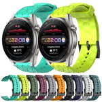 Cinturino per orologio in silicone tinta unita con motivo a calcio da 22 mm, For Huawei Watch 3 Pro New