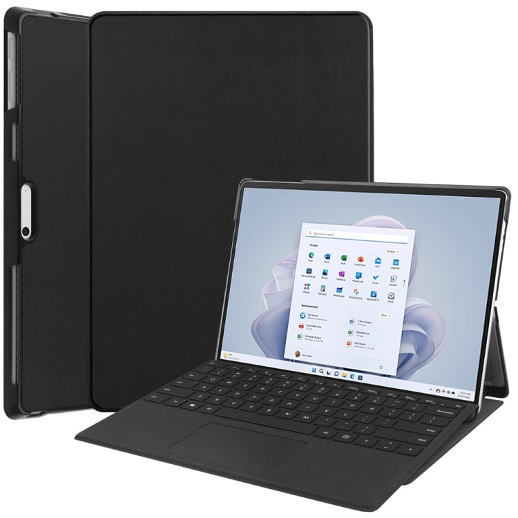 Per Microsoft Surface Pro 9 JUNSUNMAY Custer Custodia per tablet in pelle con supporto a 3 pieghe in tinta unita
