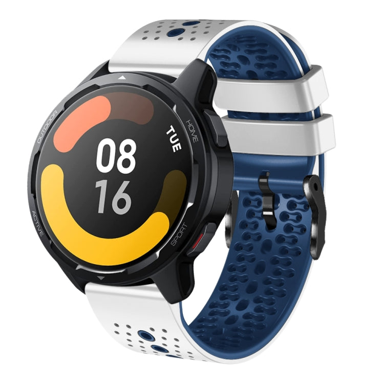 Cinturino in silicone bicolore traforato da 22 mm, For Xiaomi MI Watch S1 Active, For Xiaomi MI Watch Color 2