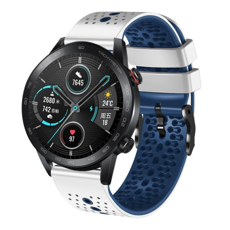 Cinturino silicone bicolore traforato 22mm per Huawei Watch 2