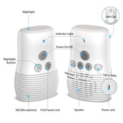 DBM-8 Wireless Audio Talk Back Baby Monitor bidirezionale, avviso sonoro interfono per neonati, DBM-8(US Plug), DBM-8(EU Plug), DBM-8(UK Plug), DBM-8(AU Plug)