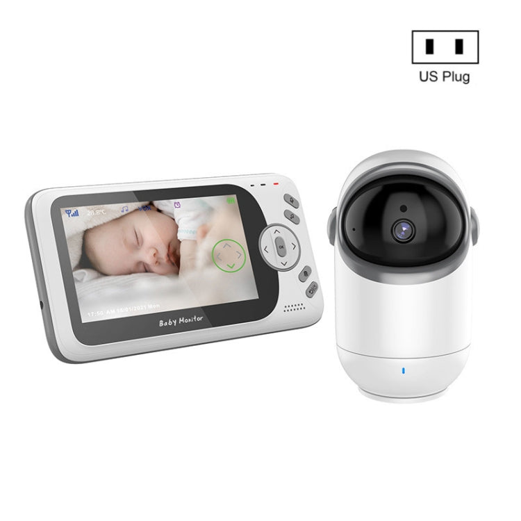 VB801 Baby monitor per videocamera per visione notturna da 4,3 pollici, videocamera audio per interfono wireless, rilevamento della temperatura, VB801