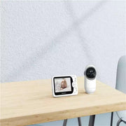 VB801 Baby monitor per videocamera per visione notturna da 4,3 pollici, videocamera audio per interfono wireless, rilevamento della temperatura, VB801