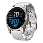 Cinturino in silicone da donna da 20 mm con punzone in pizzo, For Garmin Fenix 7S, For Garmin Fenix 7S Solar, For Garmin Fenix 7S Sapphire Solar