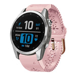 Cinturino in silicone da donna da 20 mm con punzone in pizzo, For Garmin Fenix 7S, For Garmin Fenix 7S Solar, For Garmin Fenix 7S Sapphire Solar
