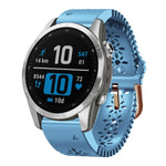 Cinturino in silicone da donna da 20 mm con punzone in pizzo, For Garmin Fenix 7S, For Garmin Fenix 7S Solar, For Garmin Fenix 7S Sapphire Solar