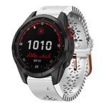 Cinturino in silicone da donna da 20 mm con punzone in pizzo, For Garmin Fenix 7S, For Garmin Fenix 7S Solar, For Garmin Fenix 7S Sapphire Solar