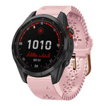 Cinturino in silicone da donna da 20 mm con punzone in pizzo, For Garmin Fenix 7S, For Garmin Fenix 7S Solar, For Garmin Fenix 7S Sapphire Solar