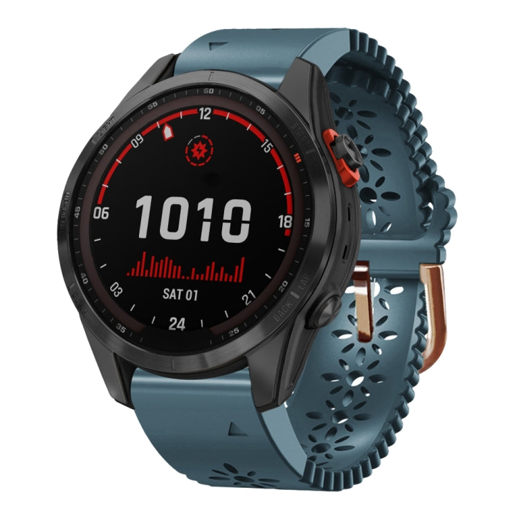 Cinturino in silicone da donna da 20 mm con punzone in pizzo, For Garmin Fenix 7S, For Garmin Fenix 7S Solar, For Garmin Fenix 7S Sapphire Solar