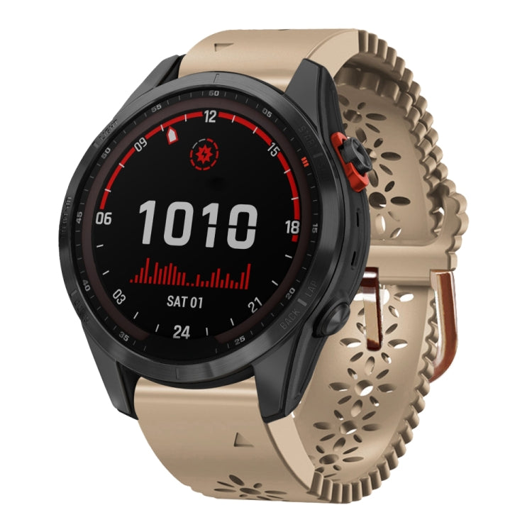 Cinturino in silicone da donna da 20 mm con punzone in pizzo, For Garmin Fenix 7S, For Garmin Fenix 7S Solar, For Garmin Fenix 7S Sapphire Solar