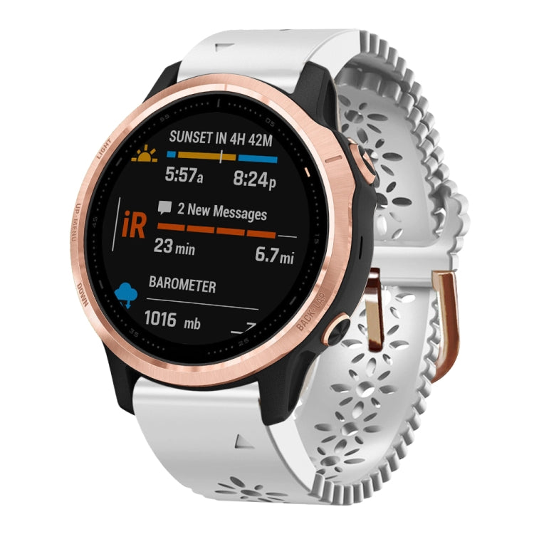 Cinturino in silicone da donna da 20 mm con punzone in pizzo, For Garmin Instinct 2S, For Garmin Fenix 6S, For Garmin Fenix 6S Pro