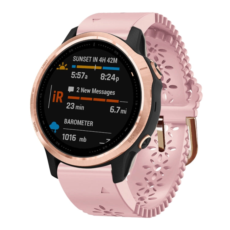 Cinturino in silicone da donna da 20 mm con punzone in pizzo, For Garmin Instinct 2S, For Garmin Fenix 6S, For Garmin Fenix 6S Pro