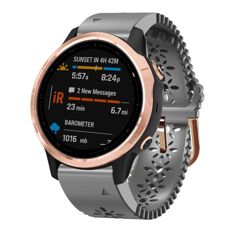 Cinturino in silicone da donna da 20 mm con punzone in pizzo, For Garmin Instinct 2S, For Garmin Fenix 6S, For Garmin Fenix 6S Pro