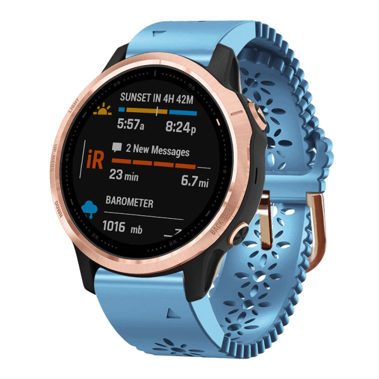 Cinturino in silicone da donna da 20 mm con punzone in pizzo, For Garmin Instinct 2S, For Garmin Fenix 6S, For Garmin Fenix 6S Pro