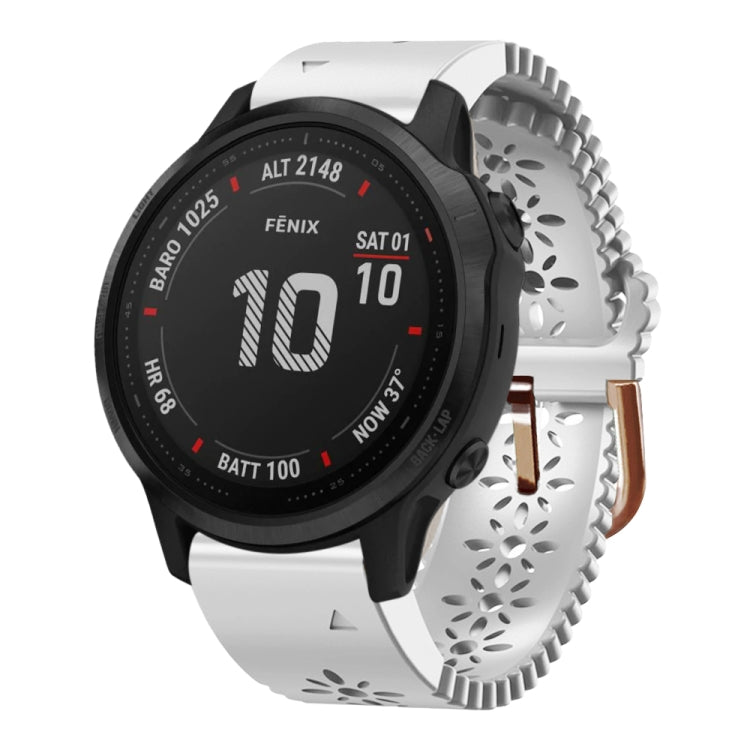 Cinturino in silicone da donna da 20 mm con punzone in pizzo, For Garmin Instinct 2S, For Garmin Fenix 6S, For Garmin Fenix 6S Pro