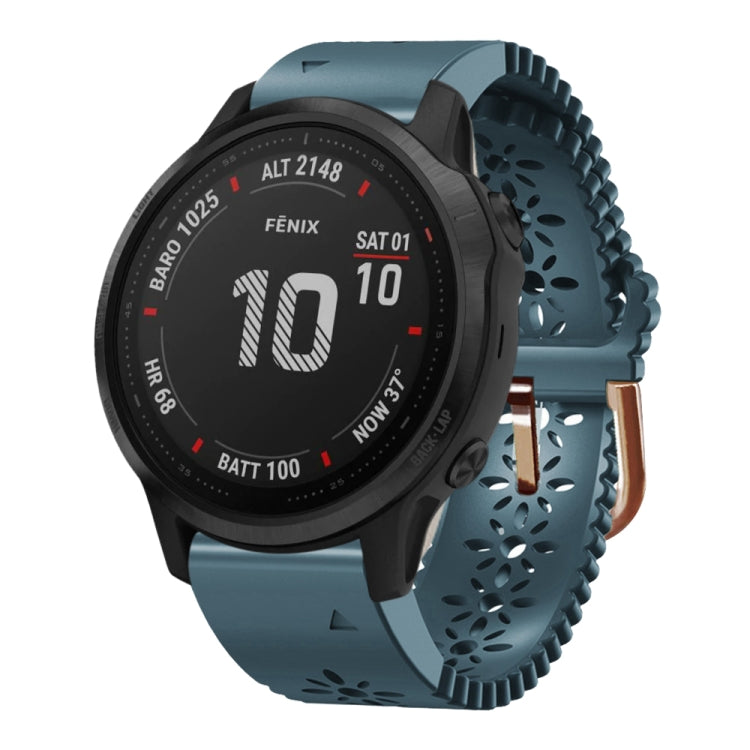 Cinturino in silicone da donna da 20 mm con punzone in pizzo, For Garmin Instinct 2S, For Garmin Fenix 6S, For Garmin Fenix 6S Pro