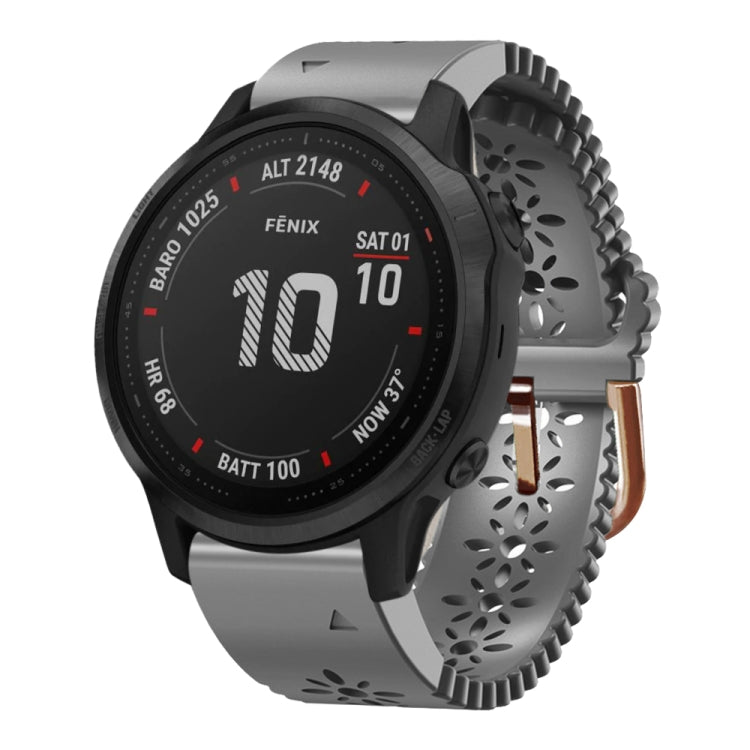 Cinturino in silicone da donna da 20 mm con punzone in pizzo, For Garmin Instinct 2S, For Garmin Fenix 6S, For Garmin Fenix 6S Pro