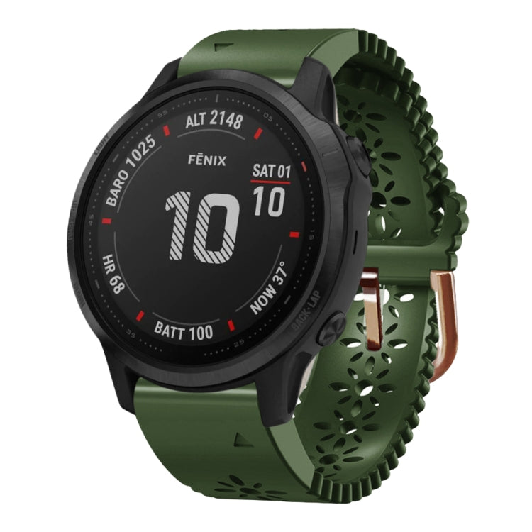Cinturino in silicone da donna da 20 mm con punzone in pizzo, For Garmin Instinct 2S, For Garmin Fenix 6S, For Garmin Fenix 6S Pro