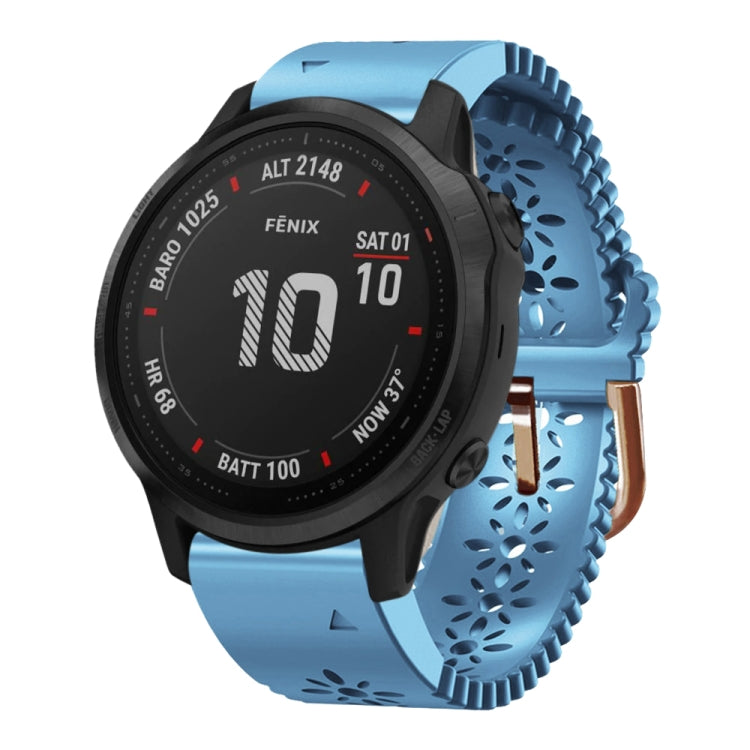 Cinturino in silicone da donna da 20 mm con punzone in pizzo, For Garmin Instinct 2S, For Garmin Fenix 6S, For Garmin Fenix 6S Pro