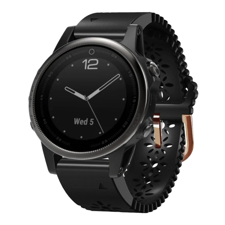Cinturino in silicone da donna da 20 mm con punzone in pizzo, For Garmin Fenix 5S, For Garmin Fenix 5S Plus