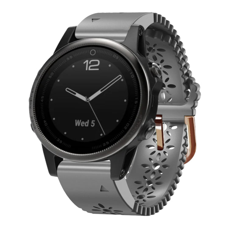 Cinturino in silicone da donna da 20 mm con punzone in pizzo, For Garmin Fenix 5S, For Garmin Fenix 5S Plus