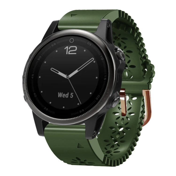 Cinturino in silicone da donna da 20 mm con punzone in pizzo, For Garmin Fenix 5S, For Garmin Fenix 5S Plus